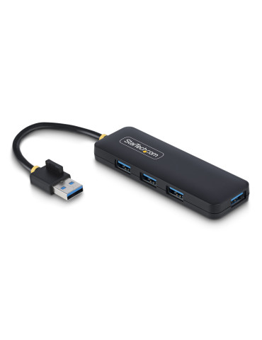 StarTech.com H5A4A-USB-HUB keskitin USB 3.2 Gen 1 (3.1 Gen 1) Type-A 5000 Mbit s Musta