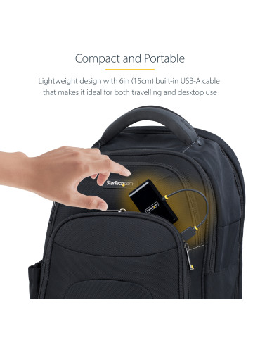 StarTech.com USB 2.0-hubb med 4 portar, USB-bussdriven, liten rese-USB-hubb, USB 2.0-splitter, portabel USB-hubb med flera