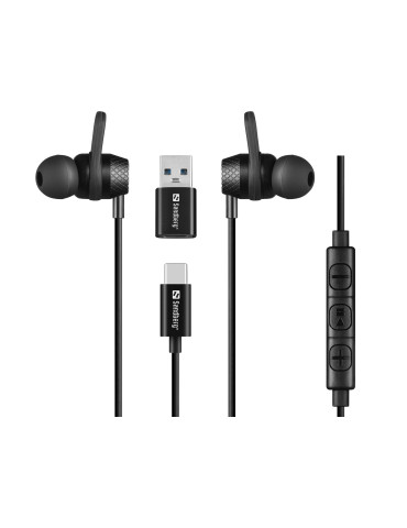 Sandberg 126-50 headphones headset Wired In-ear Calls Music USB Type-C Black