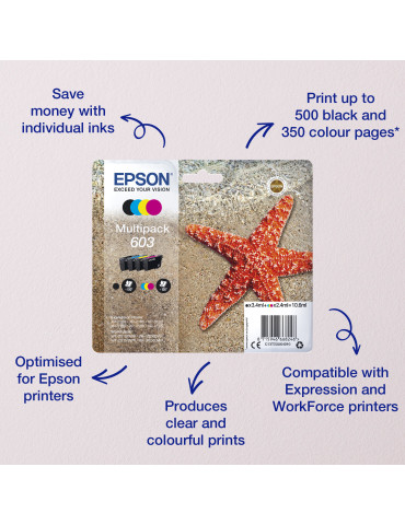 Epson Singlepack Cyan 603 Ink