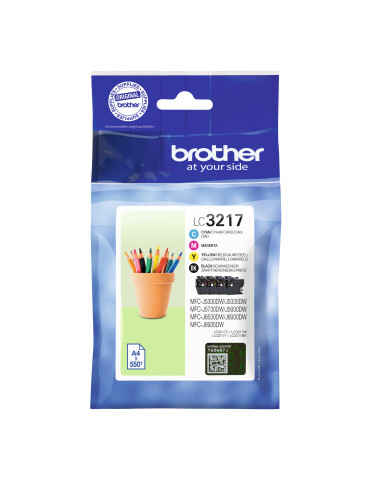 Brother LC3217VAL bläckpatroner 4 styck Original Svart, Cyan, Magenta, Gul