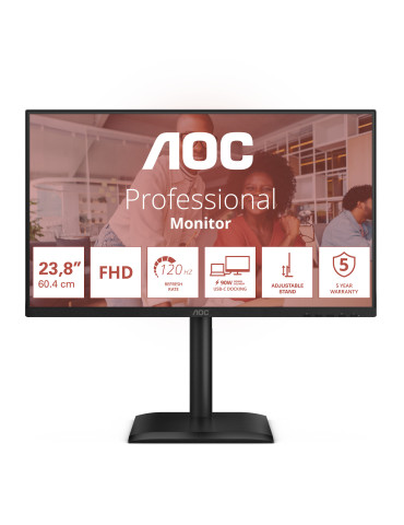 AOC E4 24E4CV computer monitor 23.8" 1920 x 1080 pixels Full HD LED Black