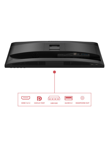 AOC E4 24E4CV tietokoneen litteä näyttö 60,5 cm (23.8") 1920 x 1080 pikseliä Full HD LED Musta