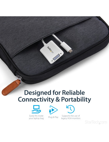 StarTech.com USB-C- till VGA-adapter - vit
