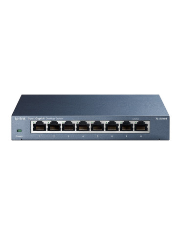 TP-Link TL-SG108 Hallitsematon Gigabit Ethernet (10 100 1000) Musta