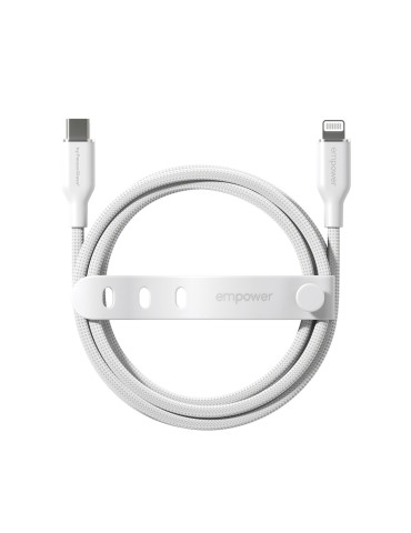 PanzerGlass empower™ by ® Racing 60W USB-C to Lightning Cable | USB 2.0 | 1.2M | Silver White USB-kaapeli Valkoinen