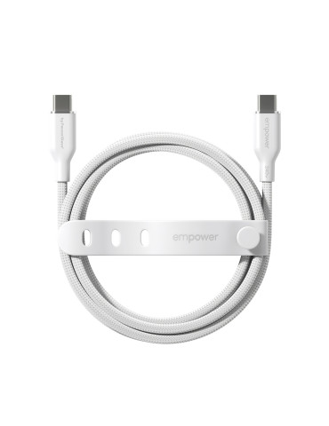 PanzerGlass empower™ by ® Racing 240W USB-C to USB-C Cable | USB 2.0 | 2M | Silver White USB cable