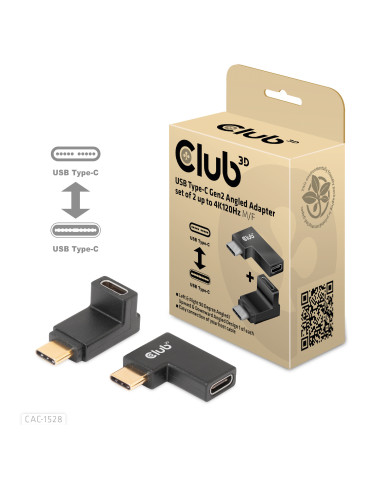 CLUB3D CAC-1528 kaapelin sukupuolenvaihtaja USB C Musta