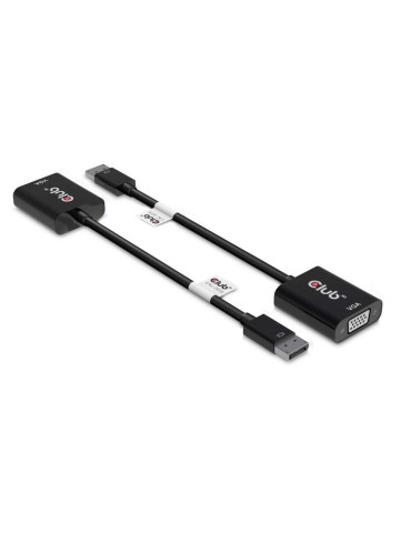 CLUB3D CAC-2013 video cable adapter 8.98" (0.228 m) Displayport VGA Black