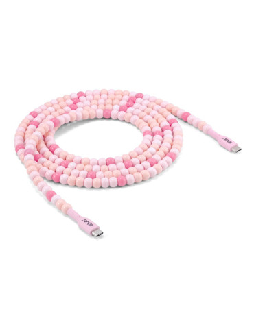 CLUB3D USB-C® Beaded Cable Pink