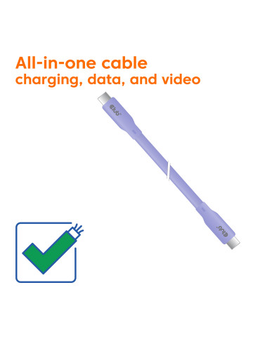 CLUB3D CAC-3004 USB-kaapeli USB4 Gen 2x2 2 m USB C 20 Gbit s 240 W Purppura