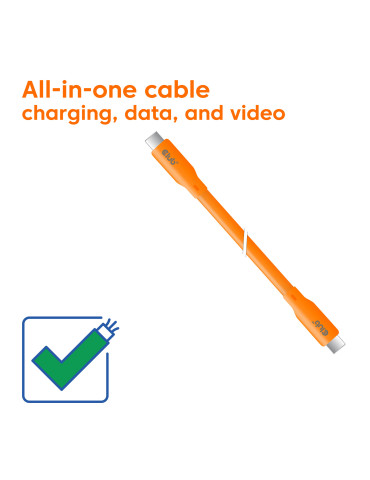CLUB3D USB C cable orange