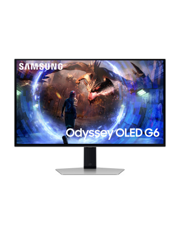 Samsung G60SD tietokoneen litteä näyttö 68,6 cm (27") 2560 x 1440 pikseliä Quad HD OLED Hopea