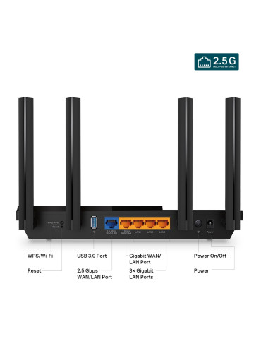TP-Link Archer AX55 Pro wireless router Gigabit Ethernet Dual-band (2.4 GHz   5 GHz) Black