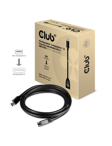 CLUB3D CAC-1121 DisplayPort cable 39.4" (1 m) Mini DisplayPort Black