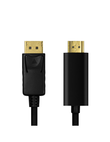 LogiLink CV0127 videokabeladapter 2 m DisplayPort HDMI Typ A (standard) Svart