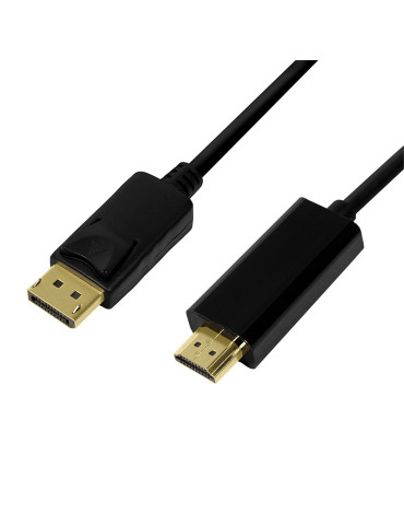 LogiLink CV0128 videokabeladapter 3 m DisplayPort HDMI Typ A (standard) Svart