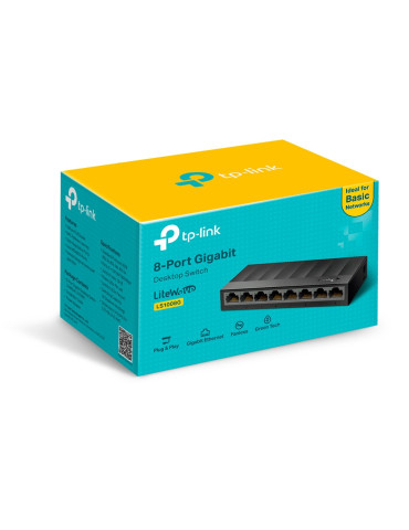 TP-Link LS1008G Unmanaged Gigabit Ethernet (10 100 1000) Black