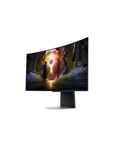 Samsung G85SD tietokoneen litteä näyttö 86,4 cm (34") 3440 x 1440 pikseliä UltraWide Quad HD OLED Hopea