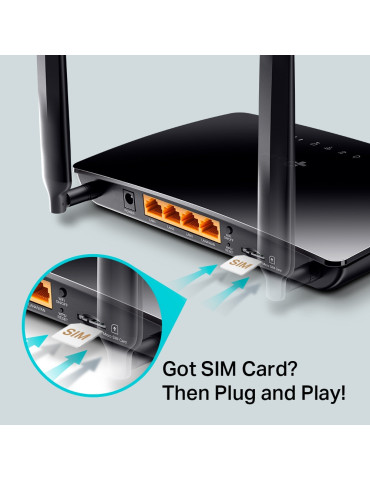 TP-Link Archer MR200 langaton reititin Nopea Ethernet Kaksitaajuus (2,4 GHz 5 GHz) 4G Musta