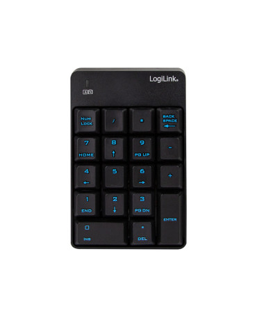 LogiLink ID0120 numeric keypad Universal RF Wireless Black