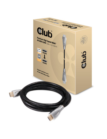 CLUB3D HDMI 2.0 Cable 3Meter UHD 4K 60Hz 18Gbps Certified Premium High Speed