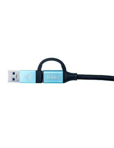 i-tec C31USBCACBL USB-kaapeli USB 3.2 Gen 1 (3.1 Gen 1) 1 m USB C 10 Gbit s Musta, Sininen