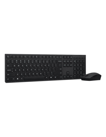 Lenovo 4X31R64345 näppäimistö Sisältää hiiren Office RF Wireless + Bluetooth Suomi, Ruotsi Musta