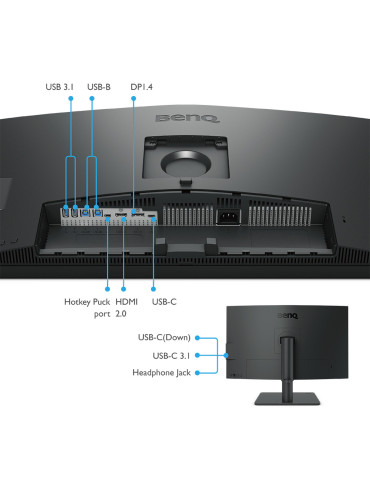 BenQ PD2705U computer monitor 27" 3840 x 2160 pixels 4K Ultra HD LED Black