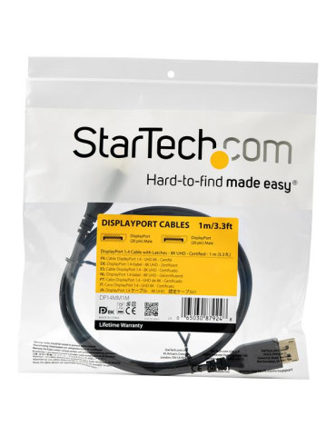 StarTech.com DP14MM1M DisplayPort-kaapeli 1 m Musta