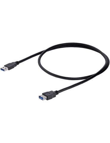 StarTech.com USB3SEXT1MBK USB-kaapeli USB 3.2 Gen 1 (3.1 Gen 1) 1 m USB A 5 Gbit s Musta
