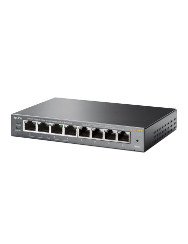 TP-Link TL-SG108PE Hallittu L2 Gigabit Ethernet (10 100 1000) Power over Ethernet -tuki Musta