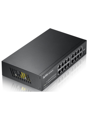 Zyxel GS1100-16 Hallitsematon Gigabit Ethernet (10 100 1000) Musta