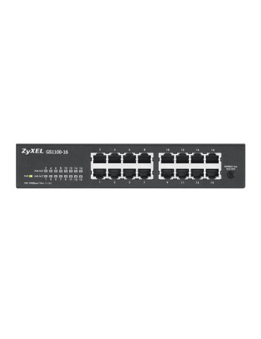 Zyxel GS1100-16 Hallitsematon Gigabit Ethernet (10 100 1000) Musta