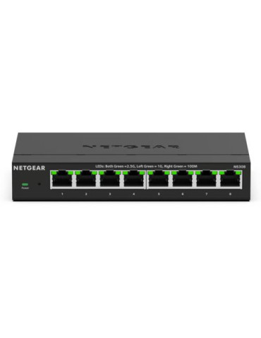 NETGEAR MS308E Hallitsematon 2.5G Ethernet (100 1000 2500) Musta