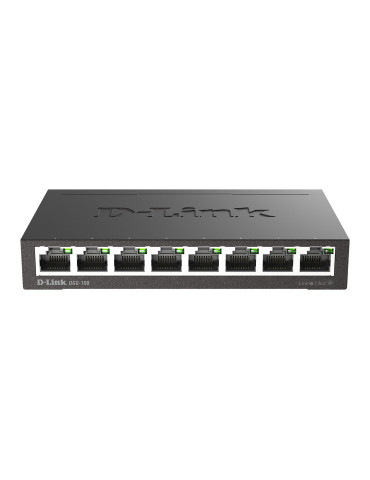 D-Link DGS-108 Hallitsematon L2 Gigabit Ethernet (10 100 1000) Musta