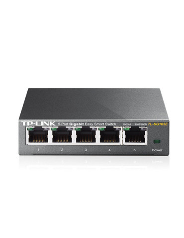 TP-Link TL-SG105E Hallittu L2 Gigabit Ethernet (10 100 1000) Musta