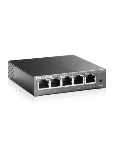 TP-Link TL-SG105E Hallittu L2 Gigabit Ethernet (10 100 1000) Musta