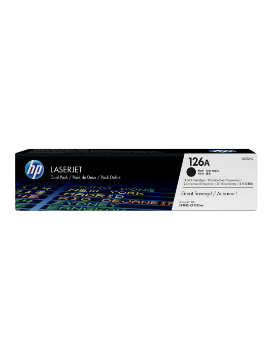 HP 126A 2-pack Black Original LaserJet Toner Cartridges