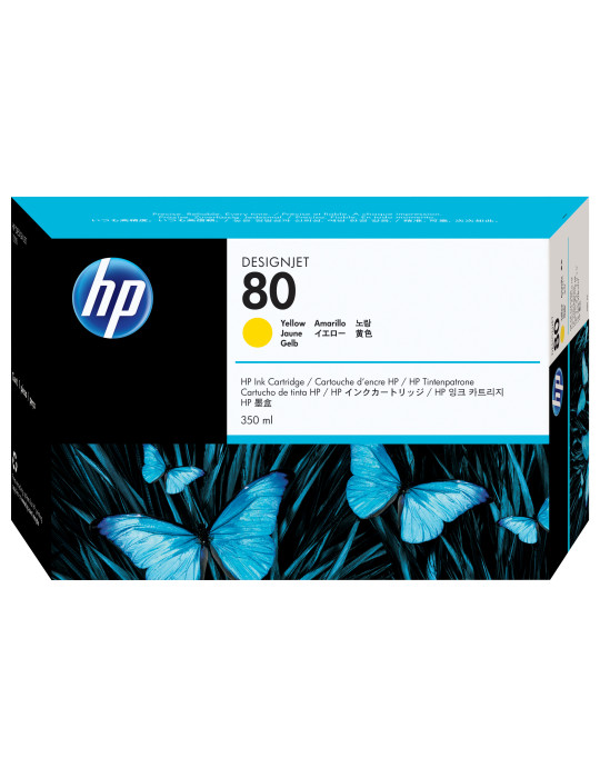 HP 80 350-ml Yellow DesignJet Ink Cartridge