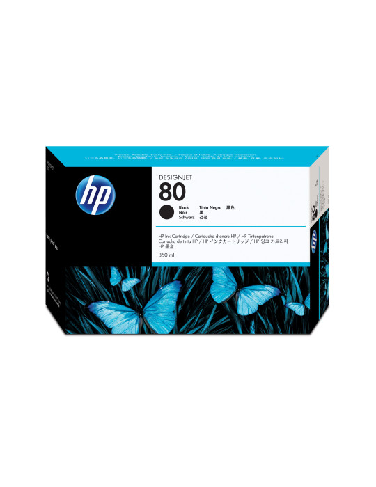 HP 80 350-ml Black DesignJet Ink Cartridge