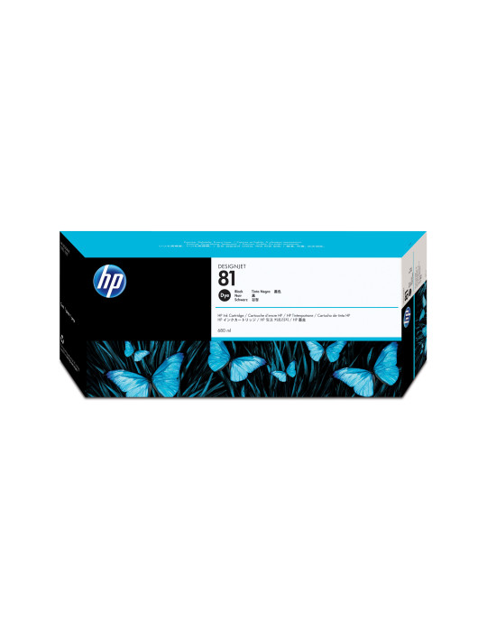 HP 81 680-ml Black DesignJet Dye Ink Cartridge