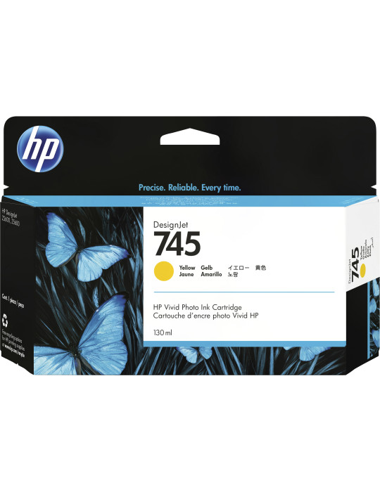 HP 745 130-ml DesignJet Yellow Ink Cartridge