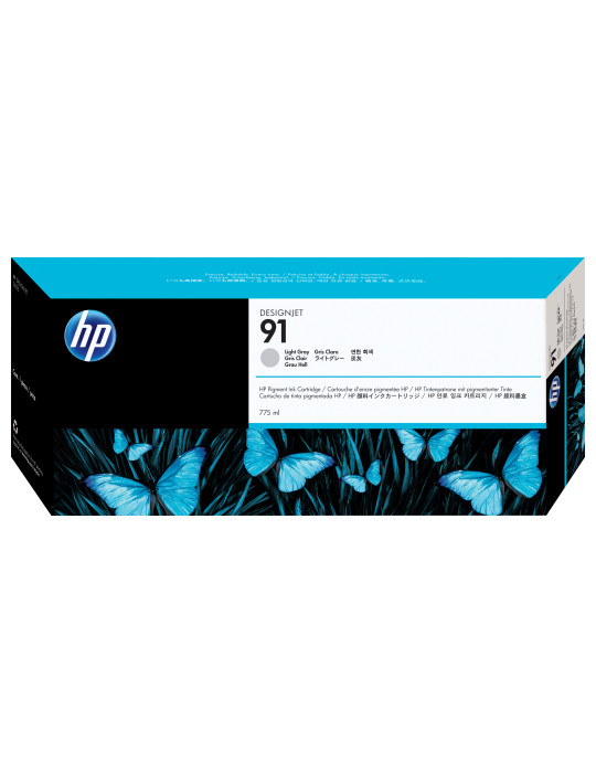 HP 91 775-ml Light Gray DesignJet Pigment Ink Cartridge