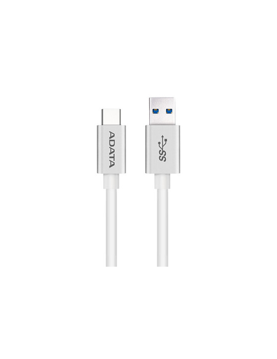 ADATA USB-C - USB 3.0, 1m USB-kaapeli USB 3.2 Gen 1 (3.1 Gen 1) USB C USB A Valkoinen