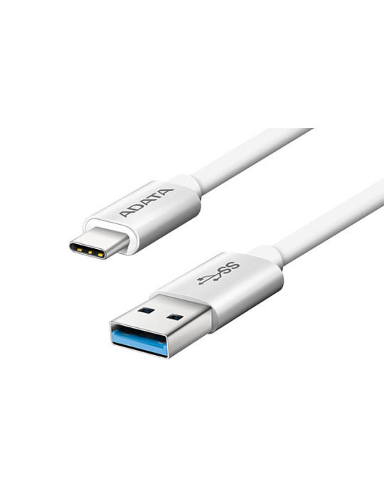 ADATA USB-C - USB 3.0, 1m USB-kaapeli USB 3.2 Gen 1 (3.1 Gen 1) USB C USB A Valkoinen