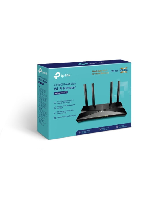 TP-Link Archer AX1500 trådlös router Gigabit Ethernet Dual-band (2,4 GHz   5 GHz) Svart