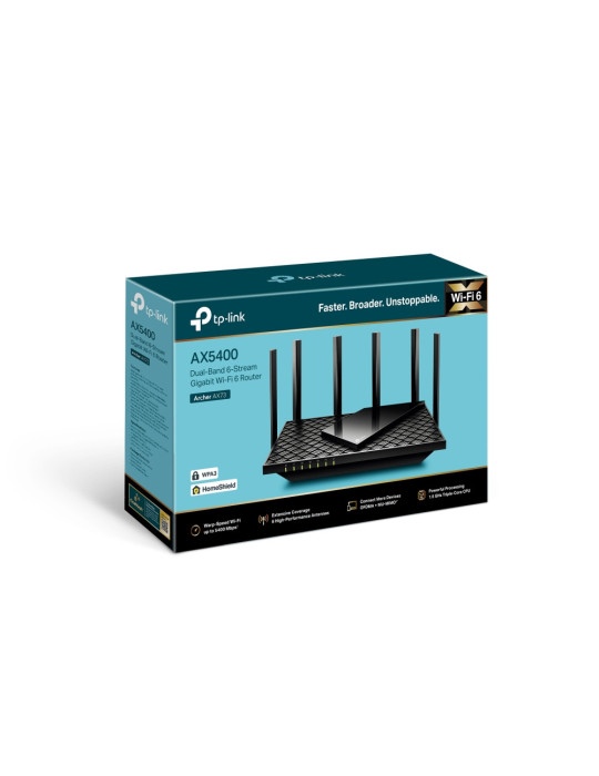 TP-Link Archer AX72 trådlös router Gigabit Ethernet Dual-band (2,4 GHz   5 GHz) Svart