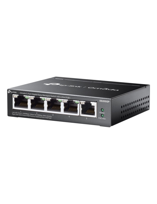 TP-Link Omada ES205G Managed Gigabit Ethernet (10 100 1000) Power over Ethernet (PoE) Black