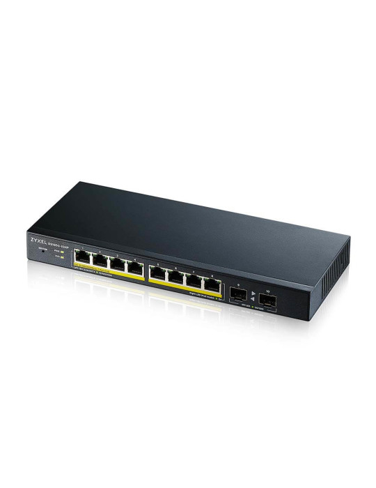 Zyxel GS1900-10HP hanterad L2 Gigabit Ethernet (10 100 1000) Strömförsörjning via Ethernet (PoE) stöd Svart